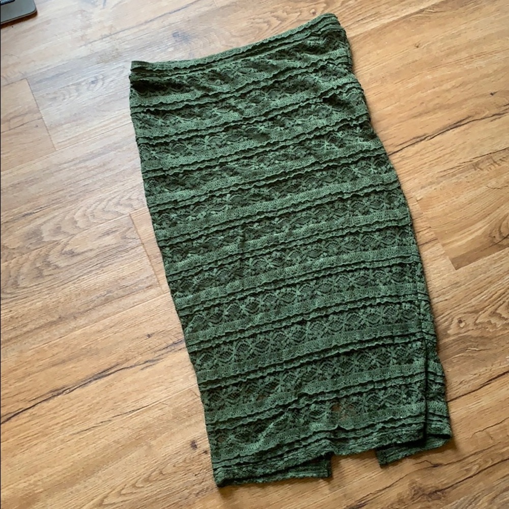 i jeans by buffalo green knit pencil skirt